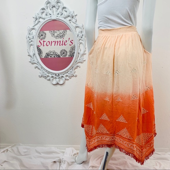 Anthropologie Floreat / Ombré Fringe Maxi - Picture 5 of 8